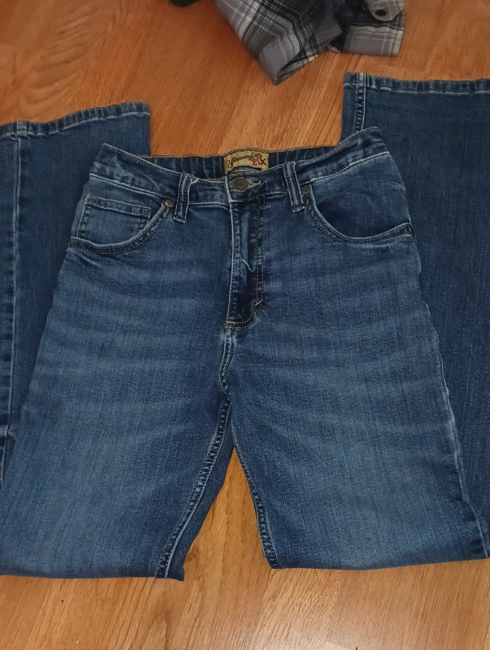 Wrangler Kids Dark Blue Denim Jeans - Straight Leg - Picture 1 of 4
